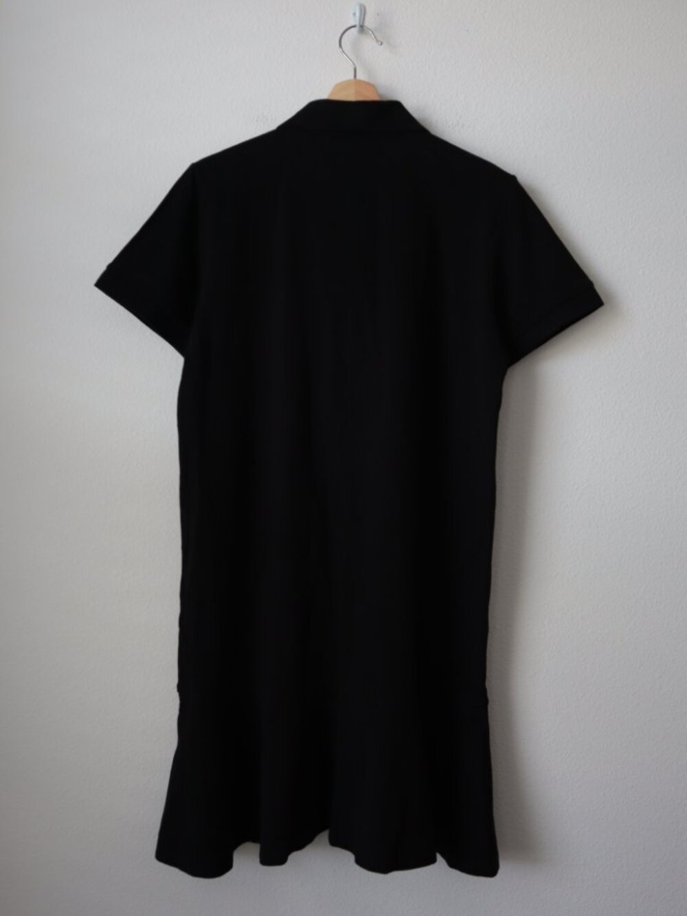 Cynthia Rowley Pique Polo Shirt Dress with Ruffle Hem | L - Picture 5 of 5